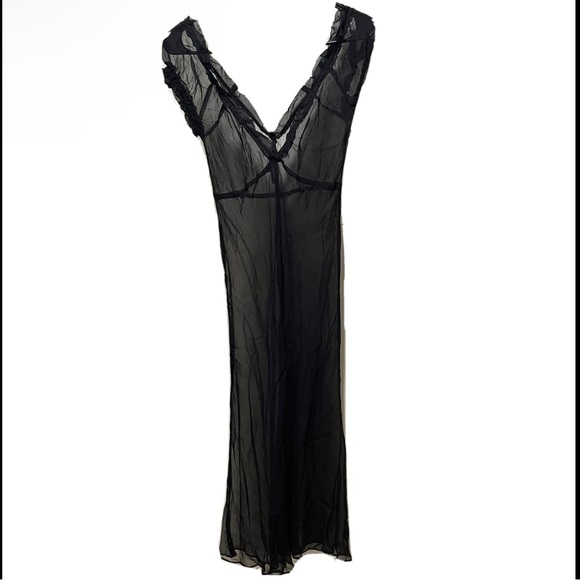 🚫SOLD🚫 Vintage Betsey Johnson Sheer Mesh Milkmaid Dress - Picture 3 of 5